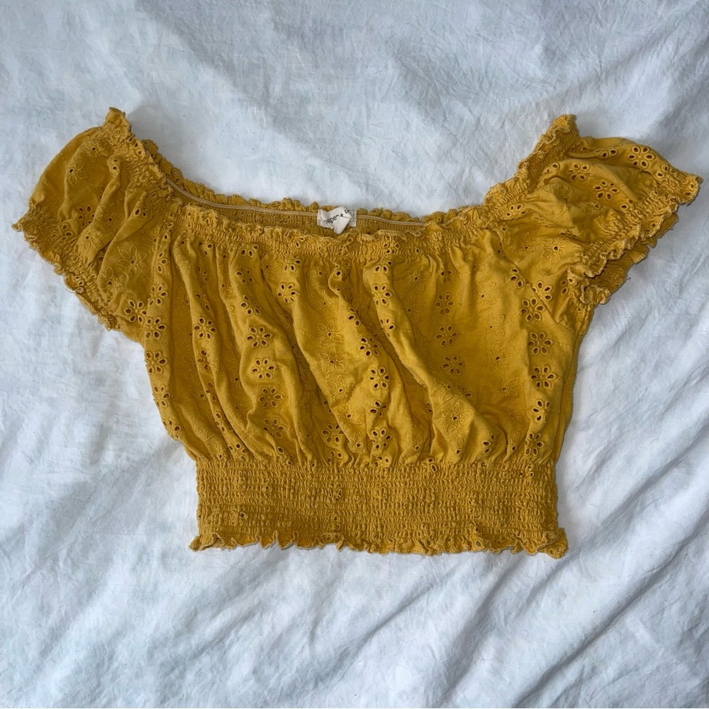 Elástico waist crop top